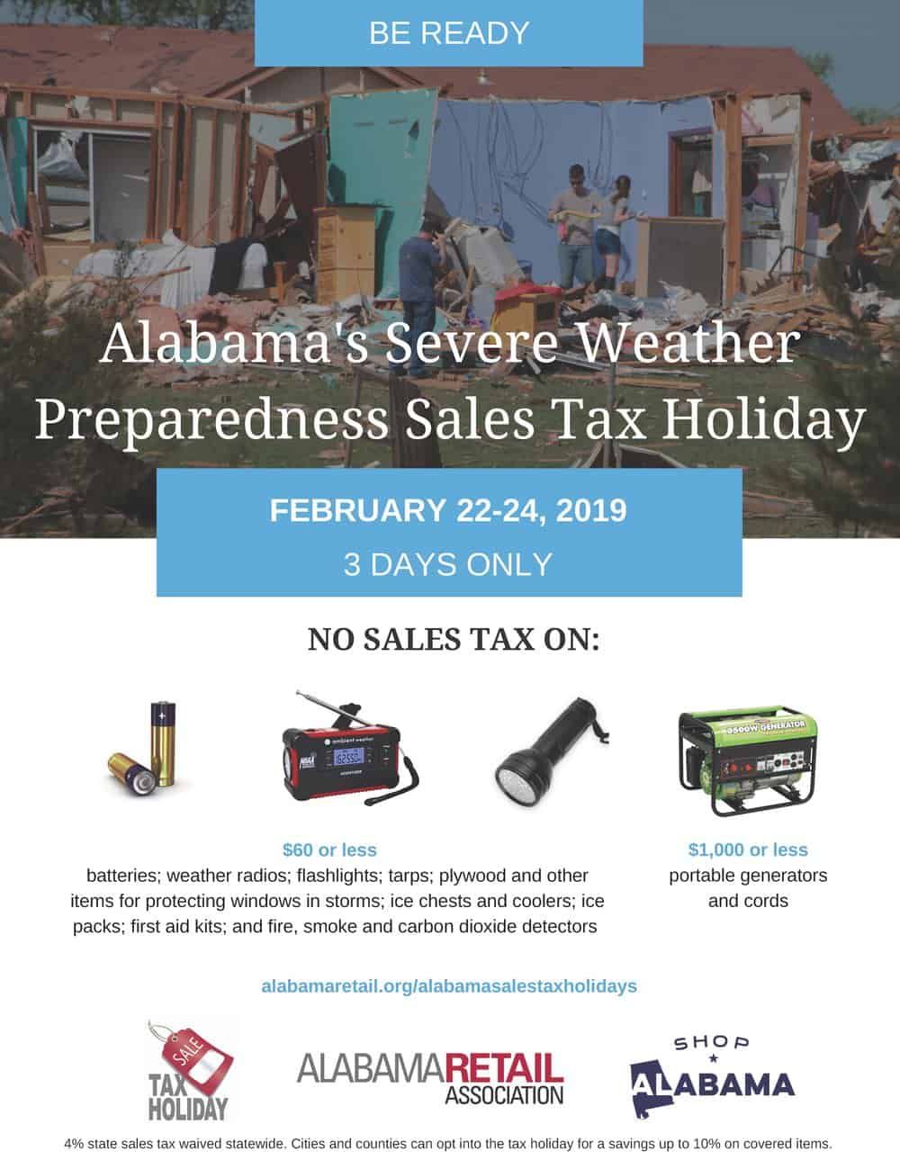 2019 POSTER Severe Weather Preparedness Sales Tax Holiday