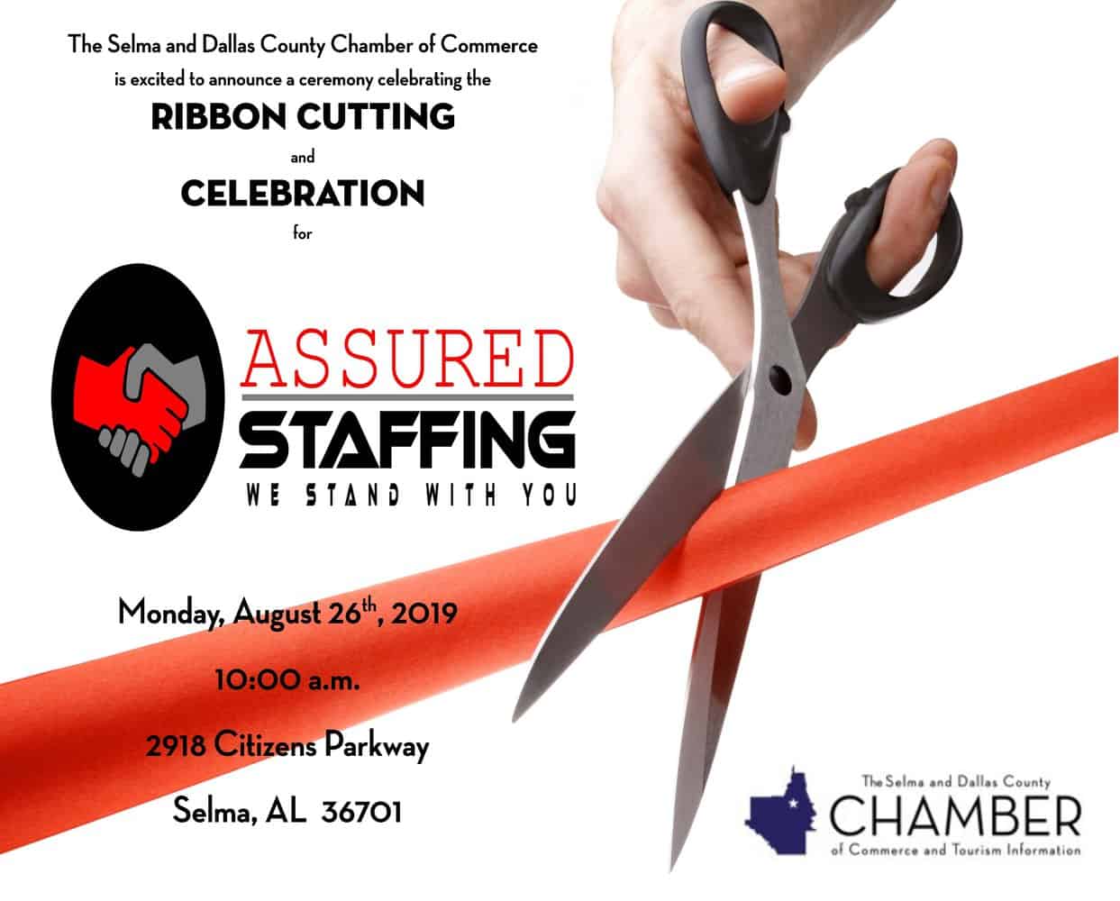 Assured Staffing ribbon cutting