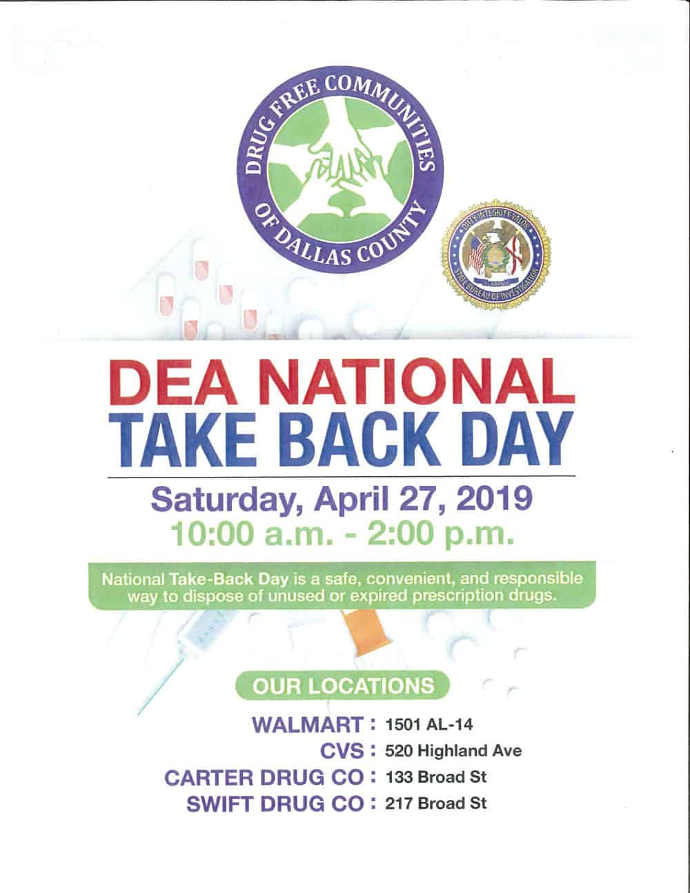 DEA National Take Back day