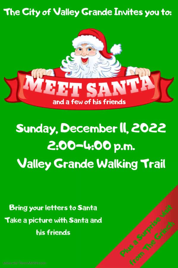 Meet Santa at Valley Grande