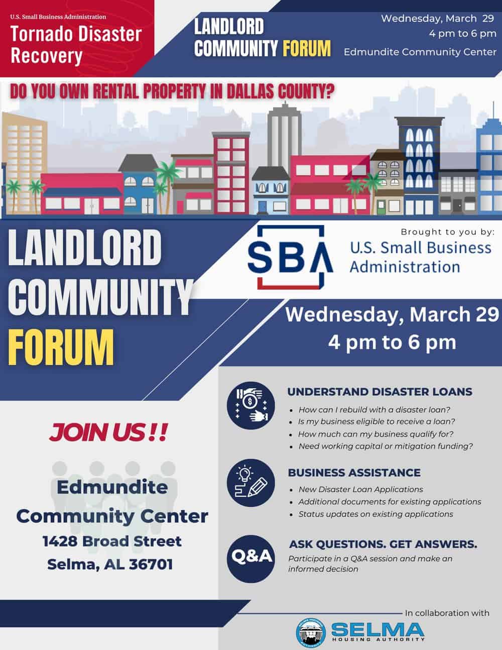 SBA Landlord Community Forum Selma 2
